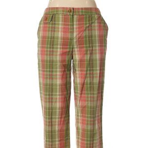 TALBOTS SIZE 10 OUTLET PLAID GREEN MADRAS KHAKI PREOWNED SPIFFY